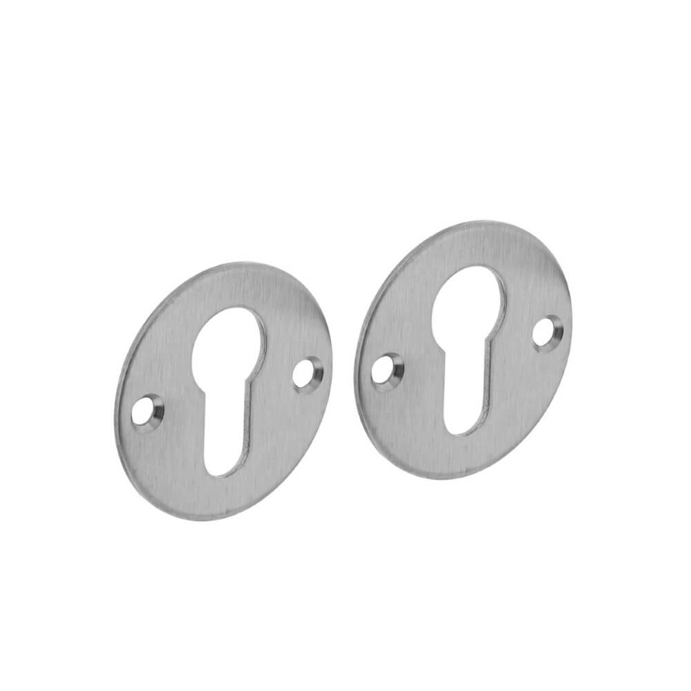 Set van 2 cilinderrozetten Tira RVS 2mm dun Intersteel 8714186586549