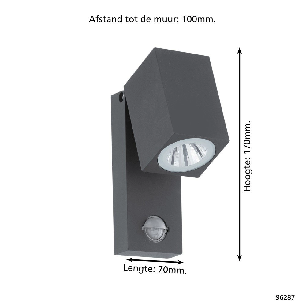 Ledspot Sakeda met bewegingssensor Eglo 9002759962876