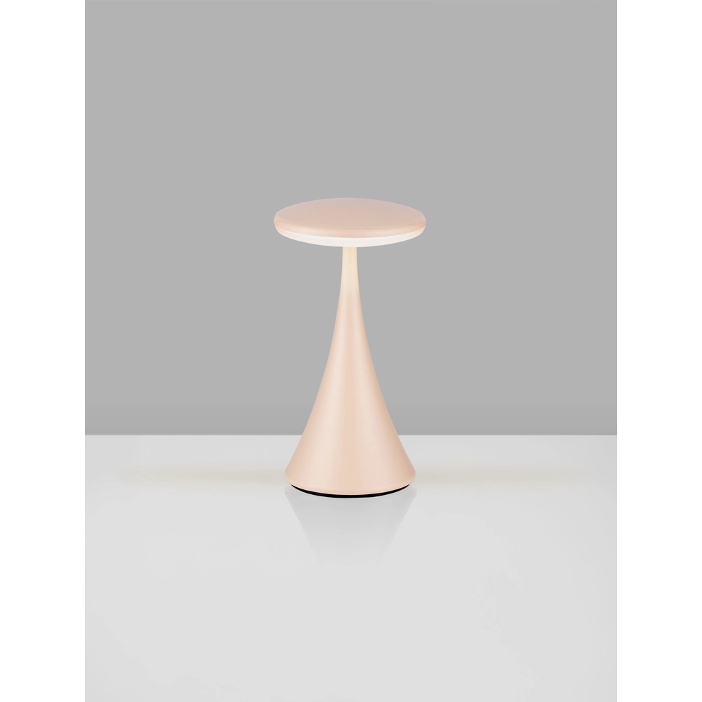 Tafellamp Elbo zand bruin oplaadbaar met USB Lyora 5212017476968