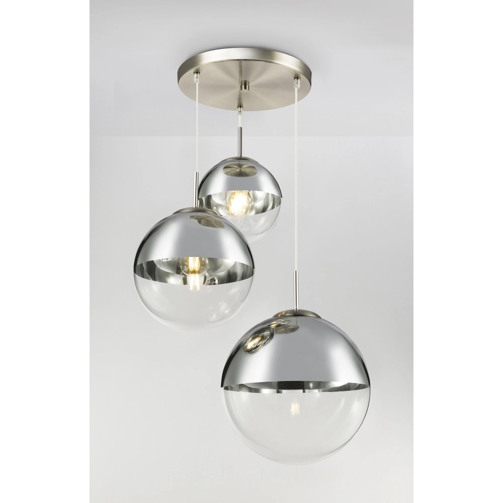 3-lichts hanglamp Varus nikkel Globo 9007371383443