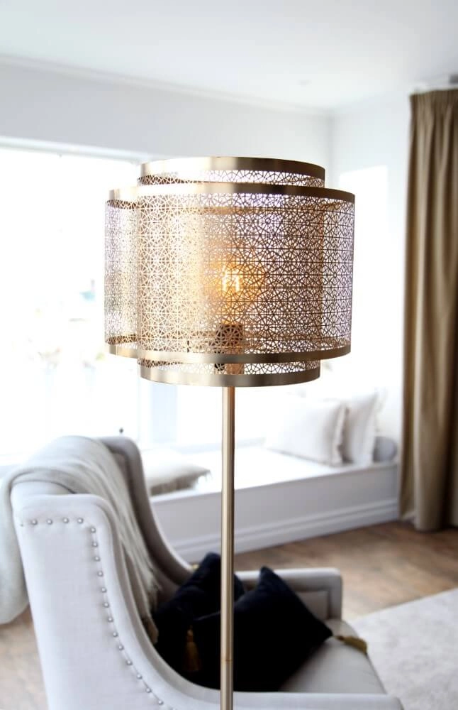 Staande lamp Hermine mat messing By Rydéns 7391741001801