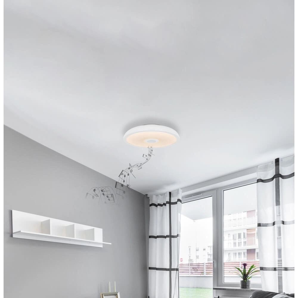 Witte plafonniere Raffy Ø 28cm Globo 9007371421848