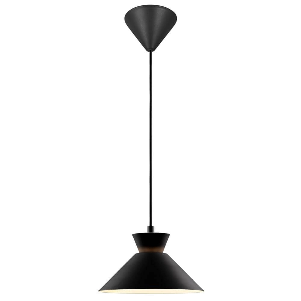 Strakke hanglamp Dial zwart Ø 25cm