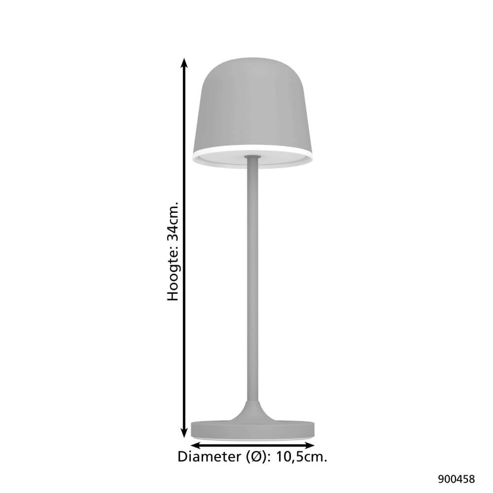 Oplaadbare buitenlamp Mannera grijs Eglo 9008606243976