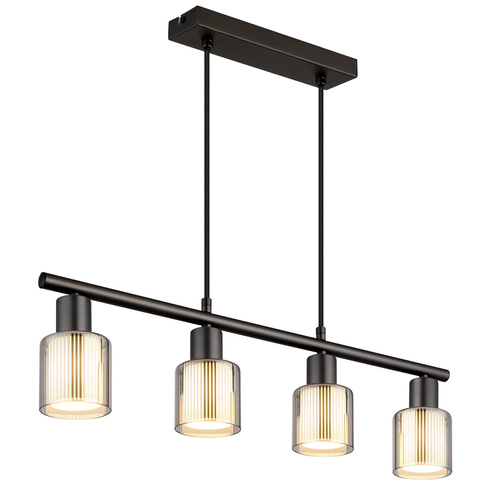 Design hanglamp Villegas 4-lichts gunmetal