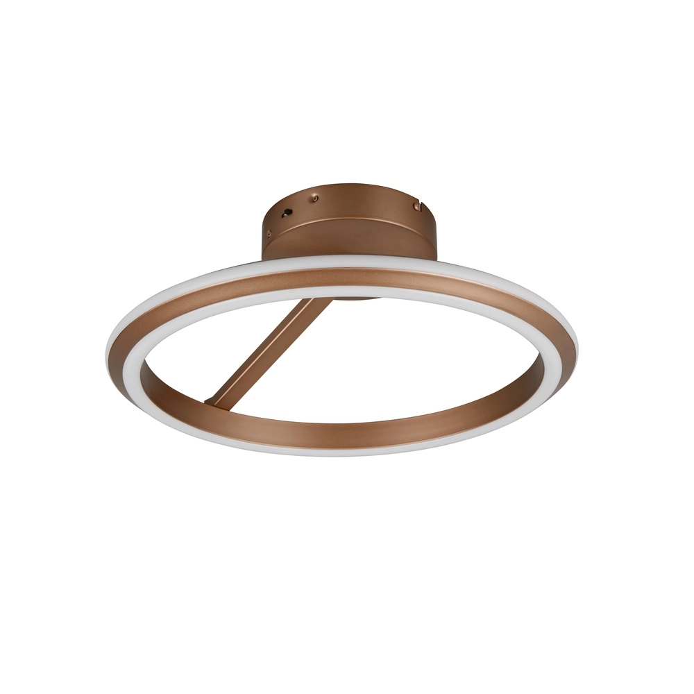 Ronde plafondlamp Amador mokka bruin Trio 4017807664140