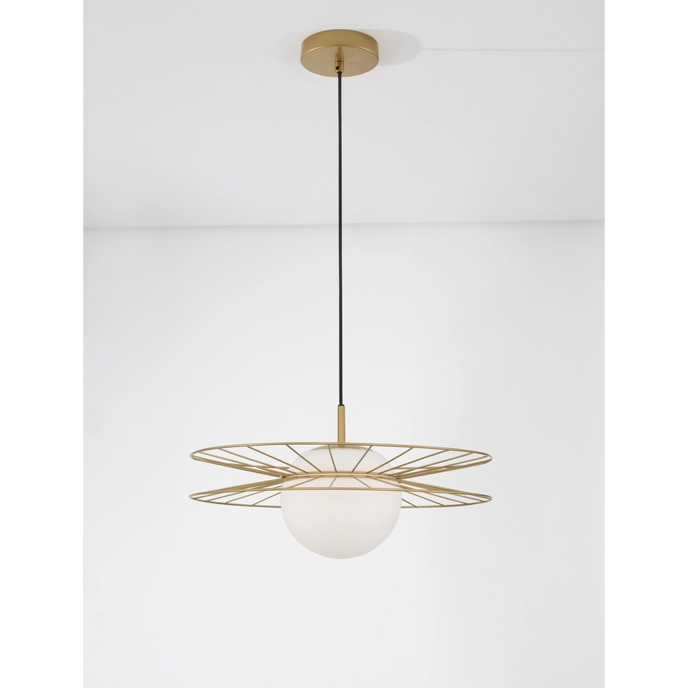 Gouden hanglamp Ellery Ø 45cm Lyora 5212017435286