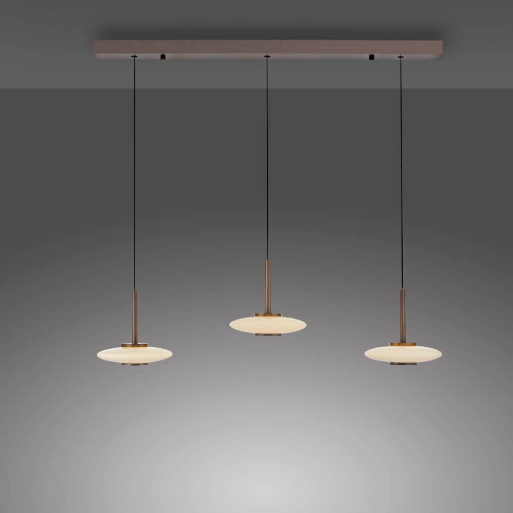 Hanglamp 3-lichts Pure Vitrum design bruin Paul Neuhaus 4012248382639