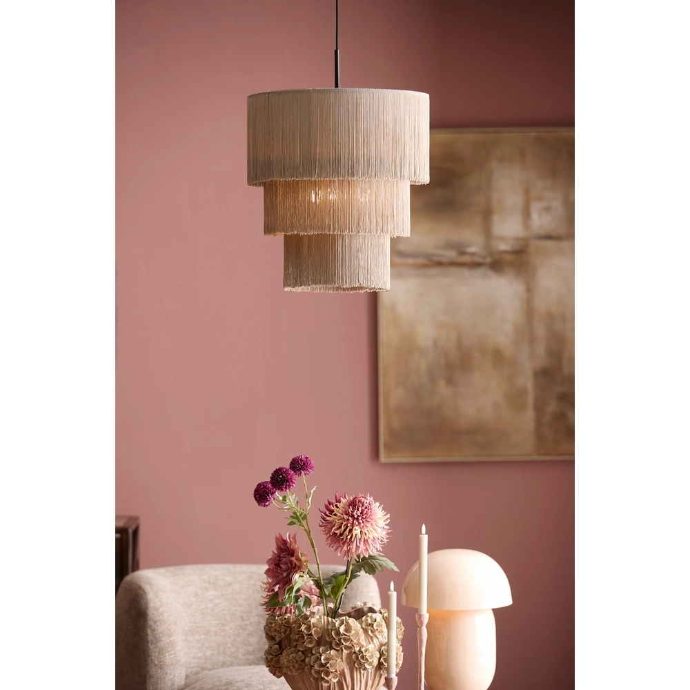 Touwtjes hanglamp Malaika Ø 45cm - taupe Light & Living 8717807816391