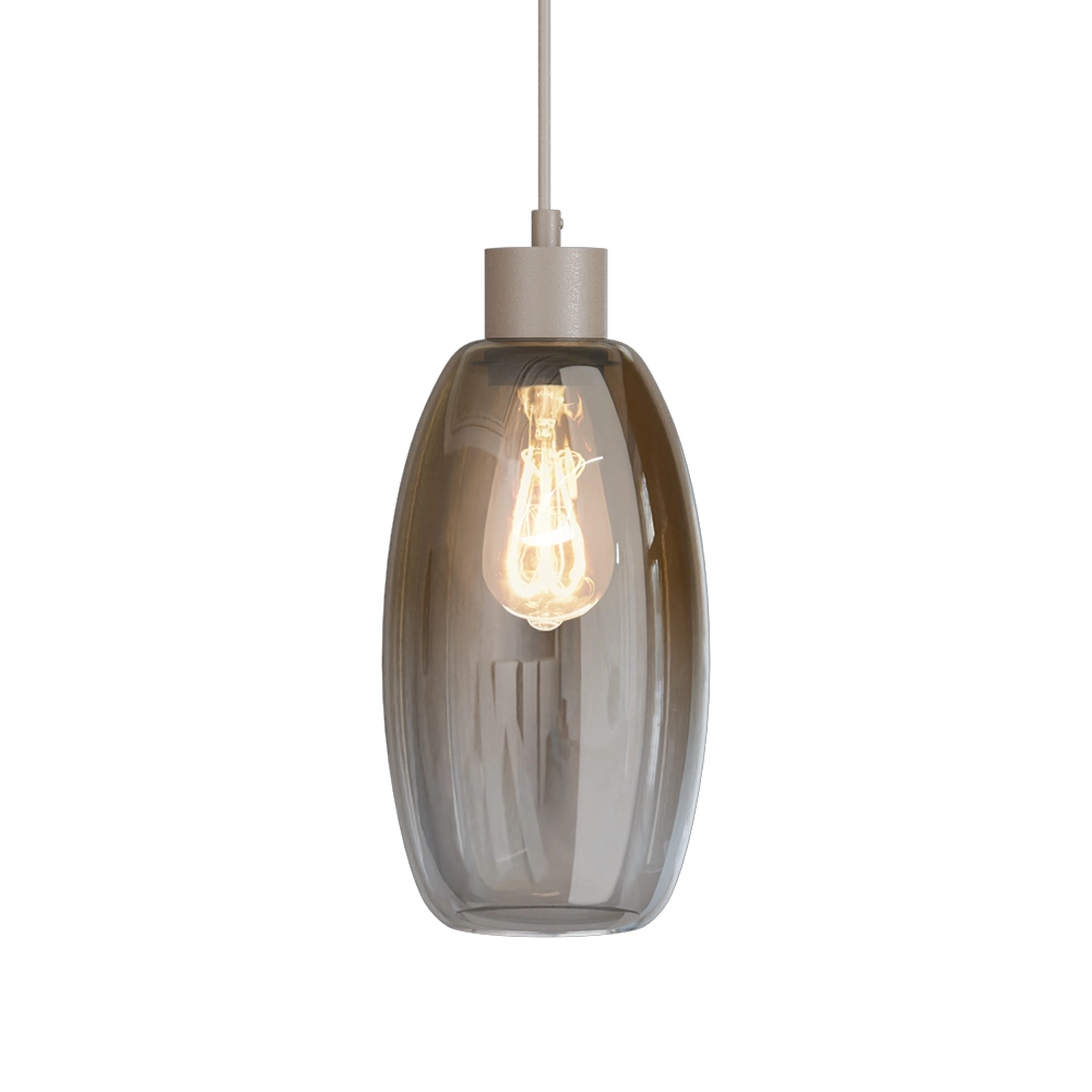 Glazen hanglamp Olive Ø 15cm - zand Masterlight 8718121393759