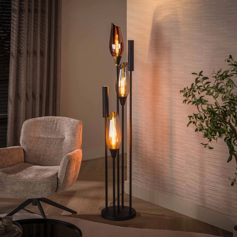 Moderne vloerlamp Cocoon zwart