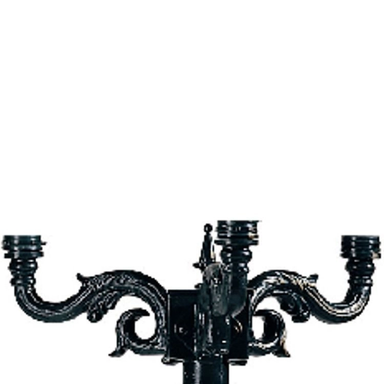 Nostalgisch Ornament 3-lichts - zwart