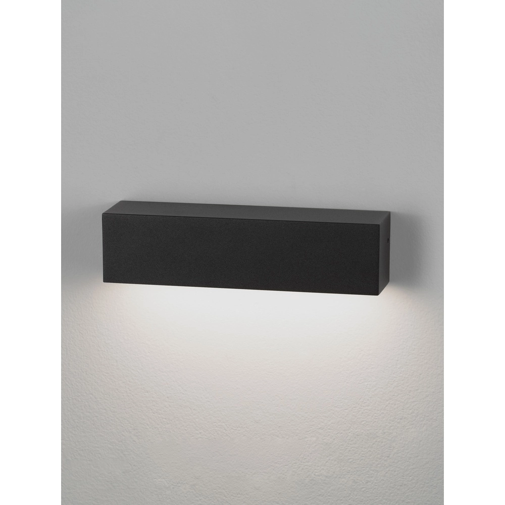 Strakke wandlamp Allure zwart 22cm
