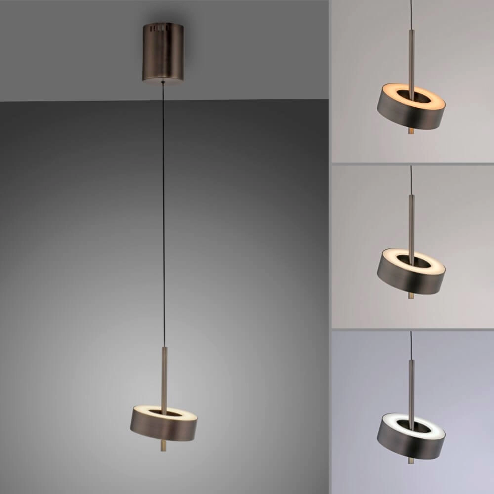 Hanglamp Q-Rotate bruin modern Paul Neuhaus 4012248383131