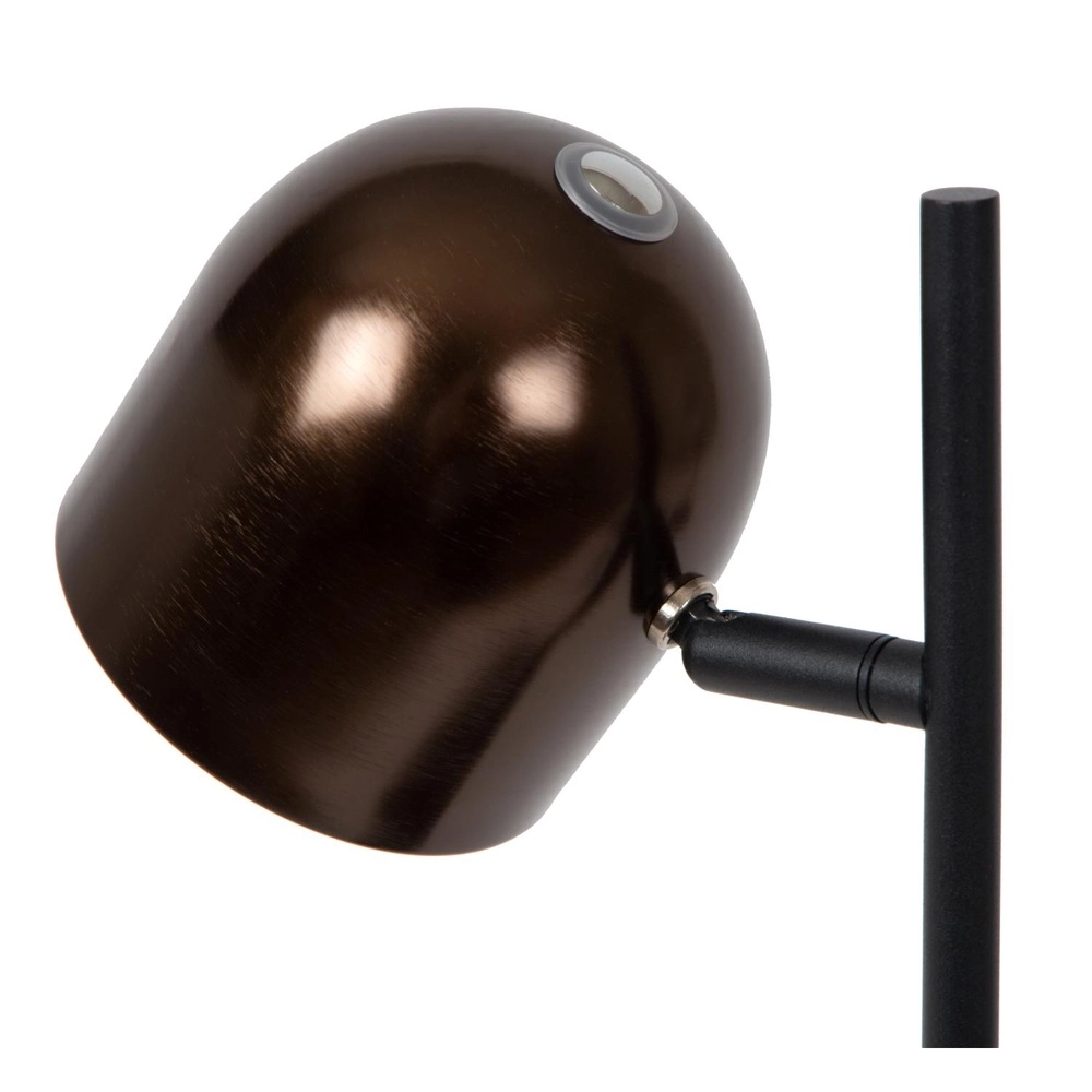 Oplaadbare tafellamp Skanska Rech koffie bruin Lucide 5411212032140