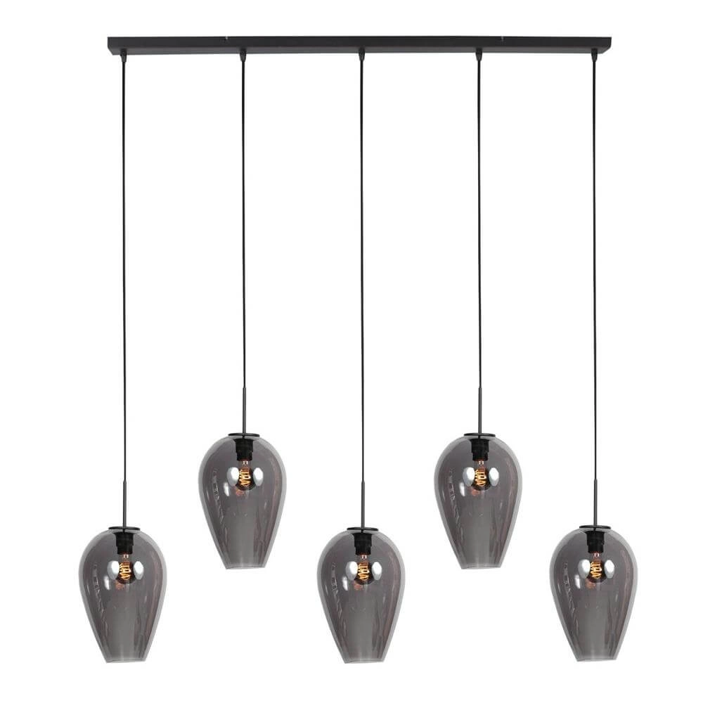 Hanglamp HaloSwap zwart met smoke glas