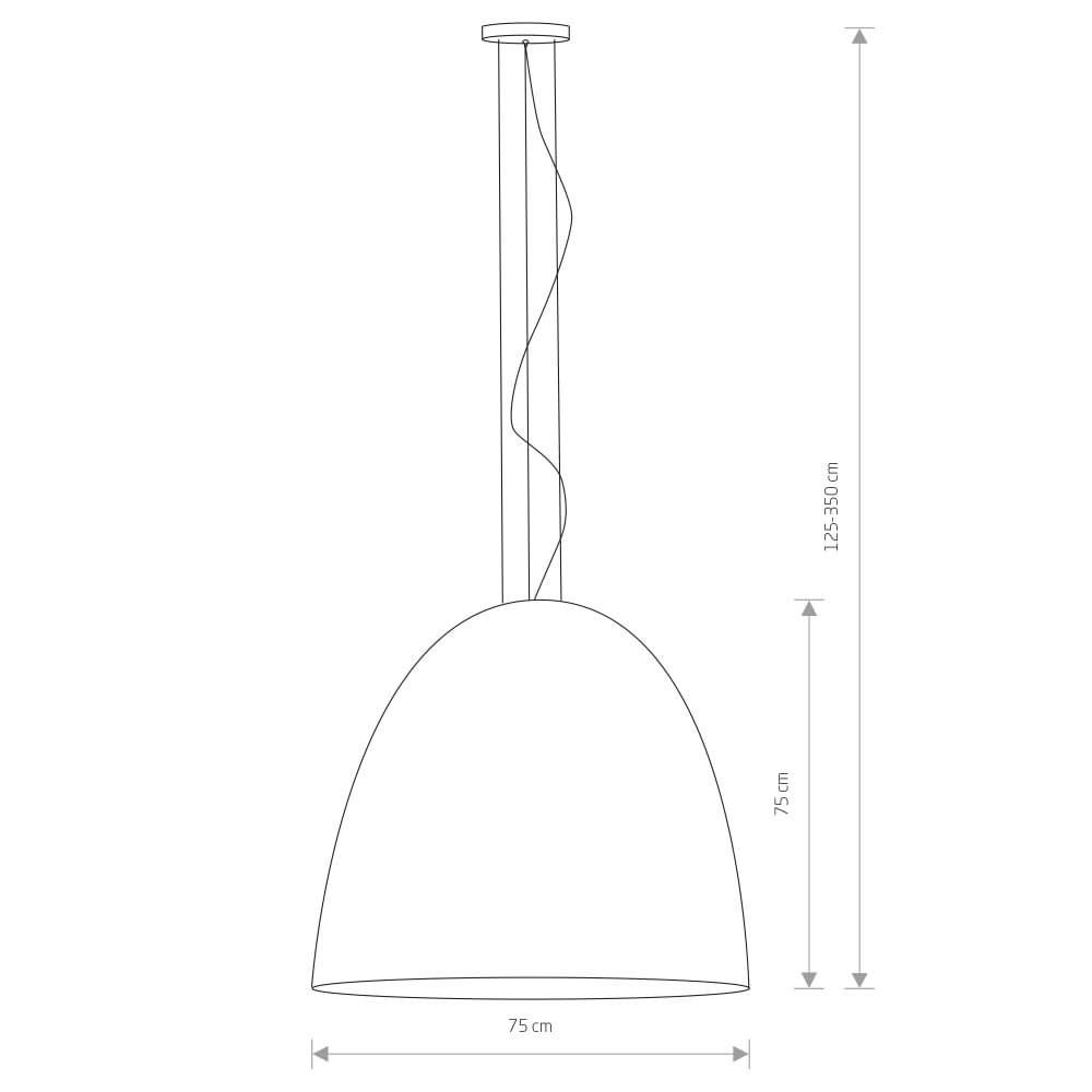 Zwarte hanglamp Egg XL Ø 75cm Lyora 5903139902694