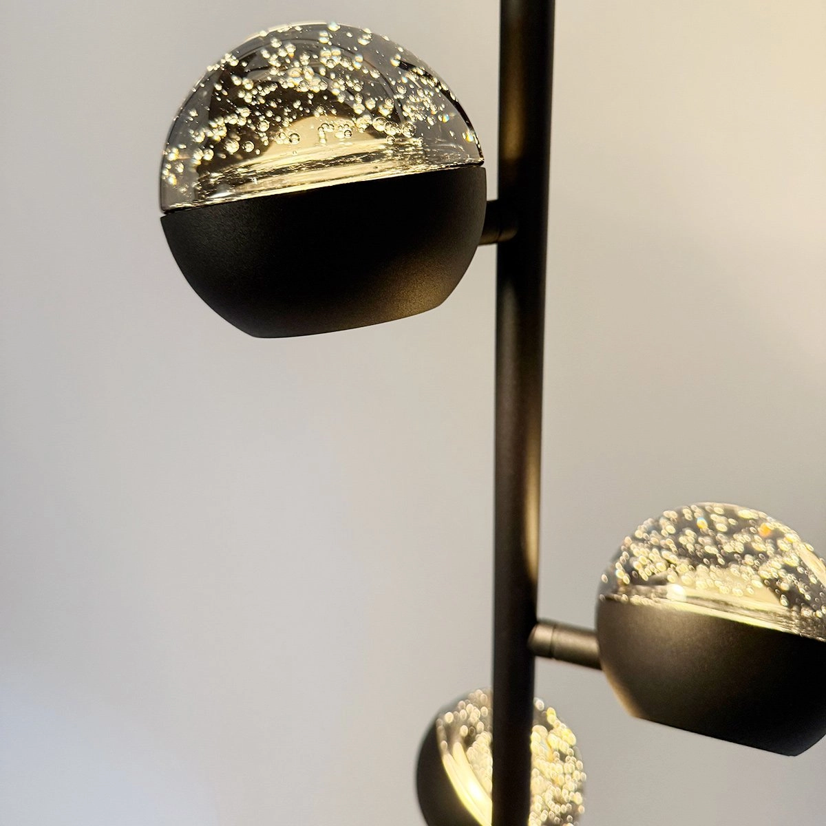 Led vloerlamp Belluno 3-lichts zwart - glas Steinhauer 8712746183986