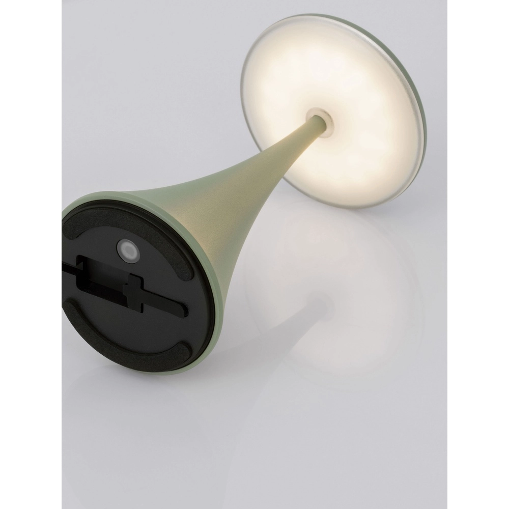 Table lamp Elbo olive green with USB Lyora 5212017476951