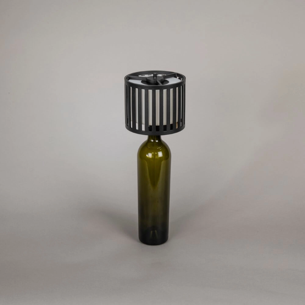 Unieke tafellamp Bottle zwart oplaadbaar KonstSmide 7318308377520