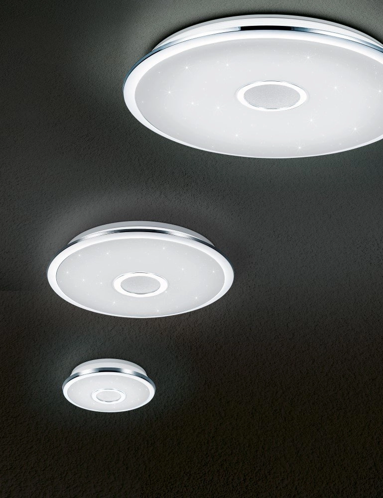 Plafonniere Osaka 67cm grijs met stereffect Trio 4017807337730