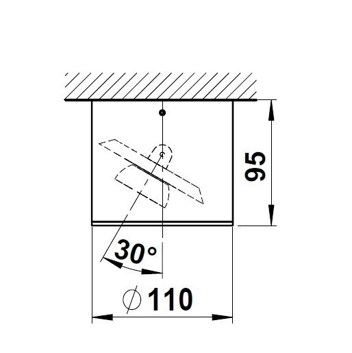 Buitenspots veranda Cylo 8w - 3000K - zwart Albert 4007235623192