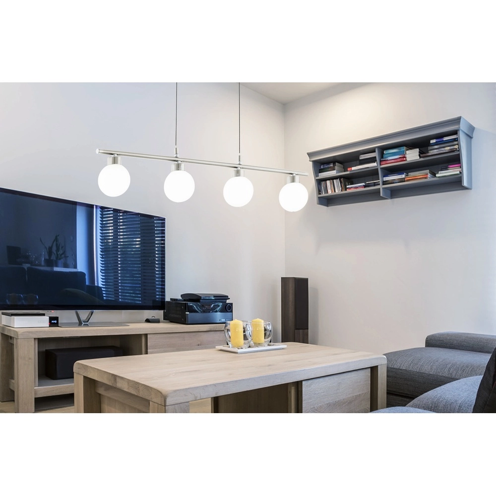 Hanglamp Borriol 4-lichts nikkel Eglo 9002759328726