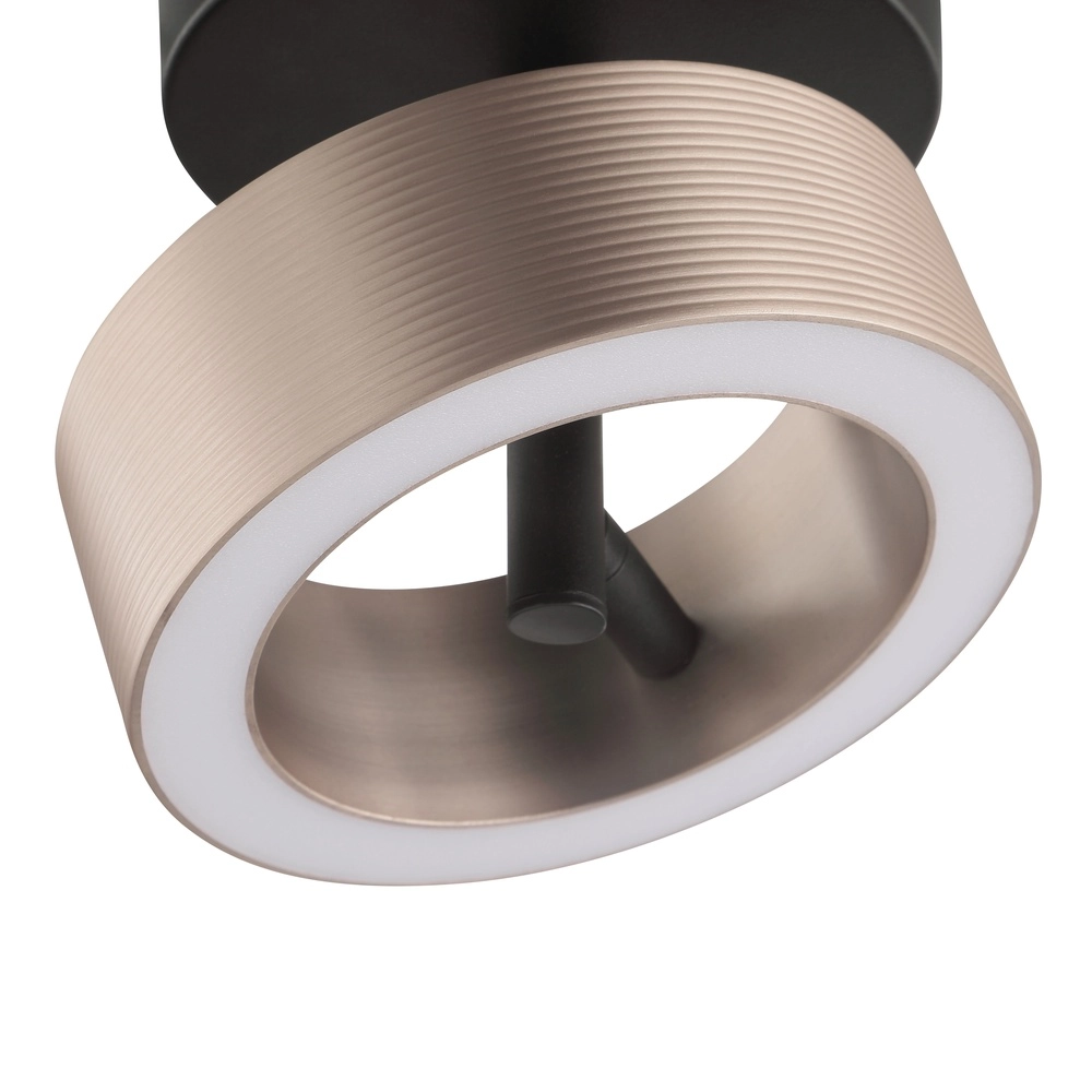 Plafondlamp Axion zwart met bruin Brilliant 4004353477157