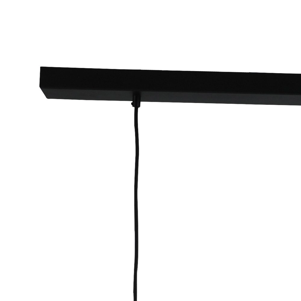 Eetkamerlamp Lett ll 3-lichts zwart met smoke glas Masterlight 8718121181257