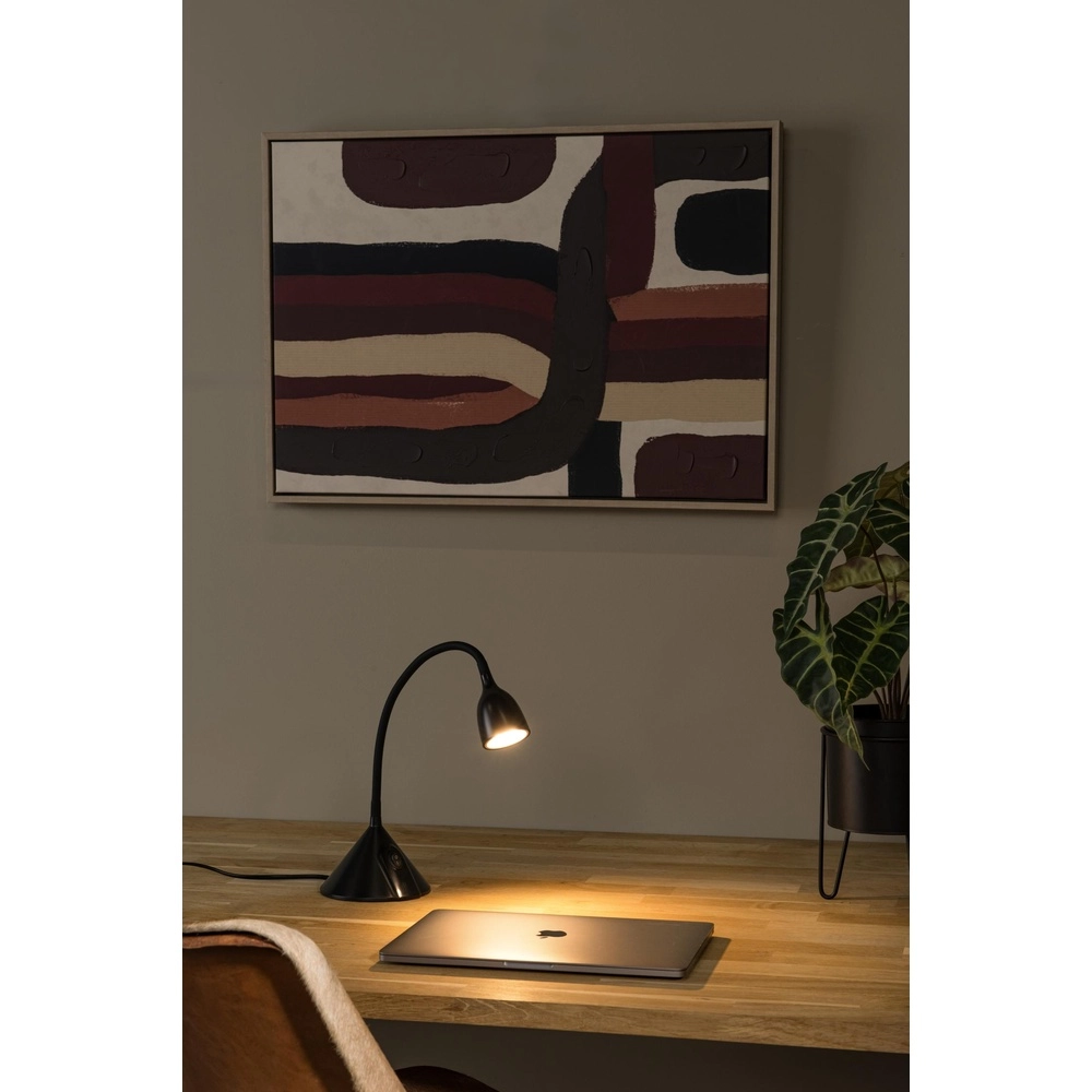 Zwarte bureaulamp Milo led 3,2W Lucide 5411212185891