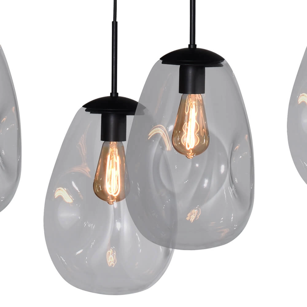 Hanglamp Lava 6x helder glas Ø 22,5cm Masterlight 8718121286174