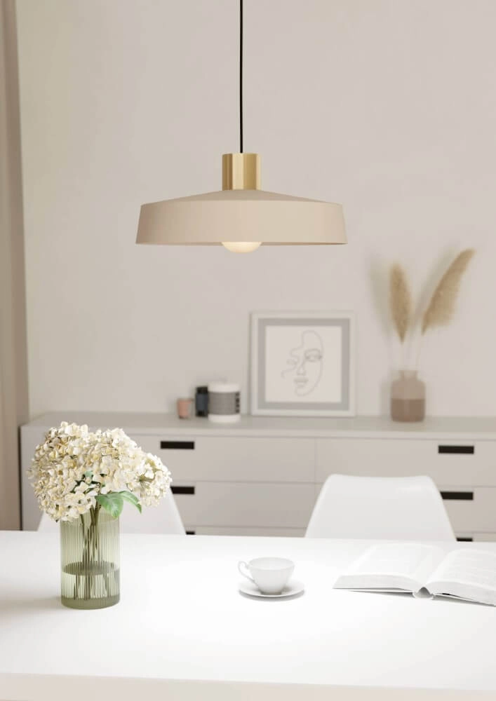 Hanglamp Valdiola zandbruin Ø 36cm Eglo 9008606240562