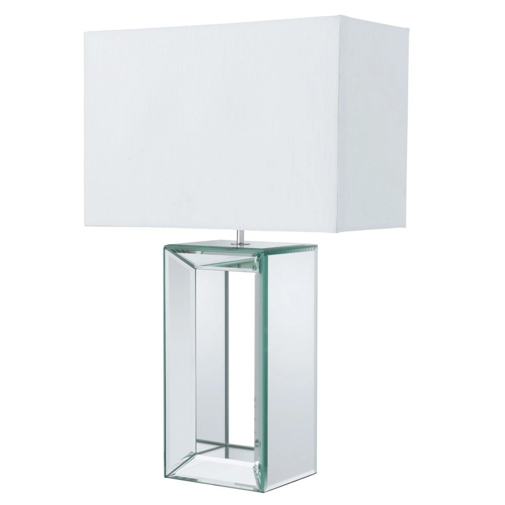 Schemerlamp Mirror wit met spiegelglas Schemerlamp Mirror wit met spiegelglas