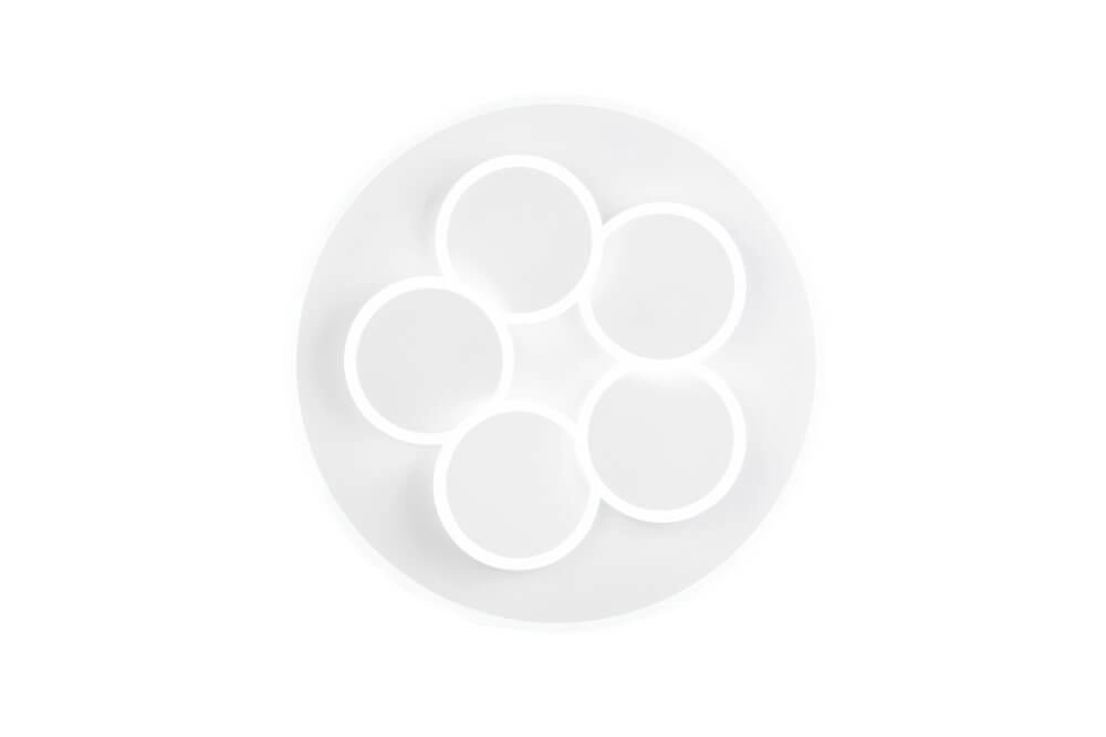 Moderne plafondlamp Mandala wit Ø 48cm Trio 4017807614077