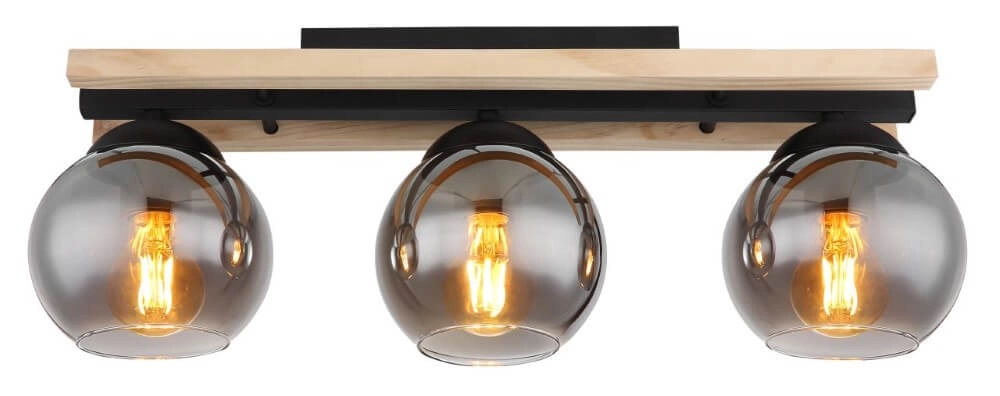 Design plafondlamp Conni hout 3-lichts Globo 9007371441235