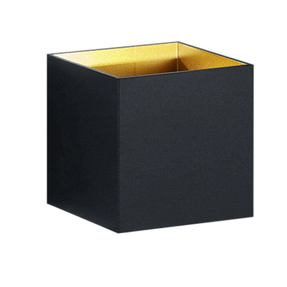 Design wandspot Louis Up - Down zwart met goud