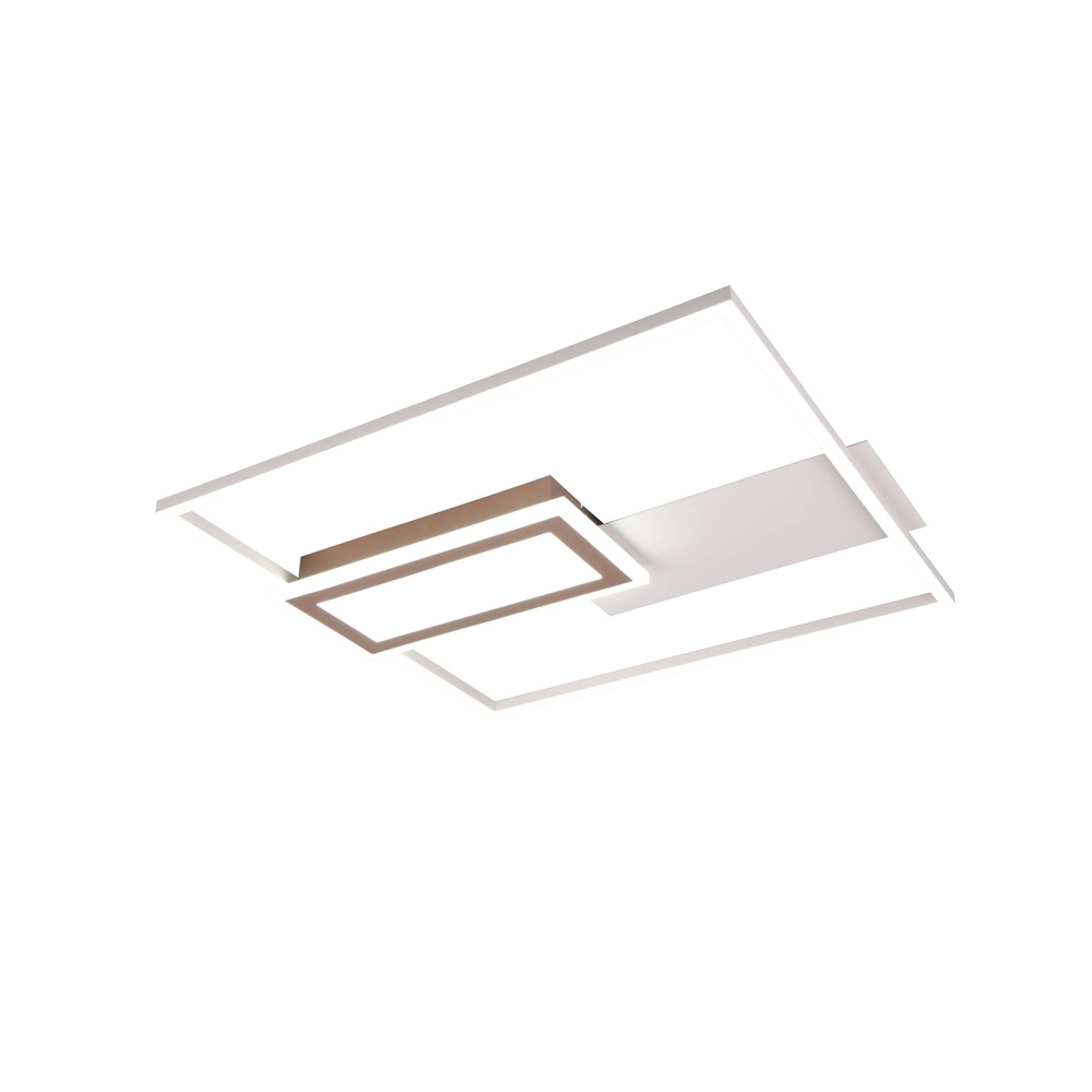 Vierkante plafondlamp Spiro grijs 50cm Trio 4017807612479