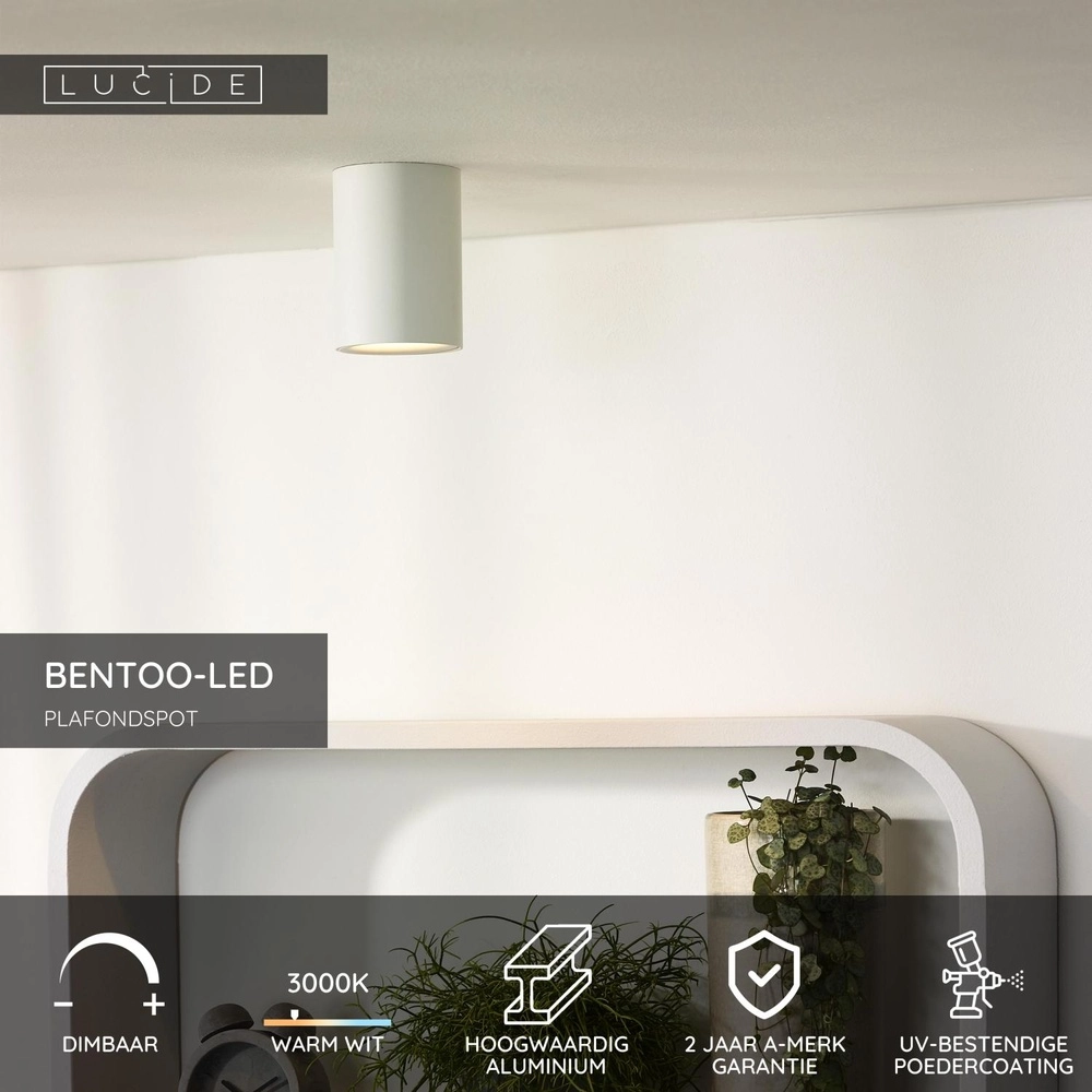Opbouwspot Bentoo-Led wit Lucide 5411212091710