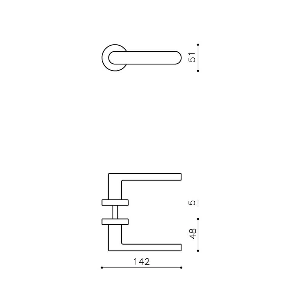 Design deurklink Link mat chroom Olivari 8714186477908