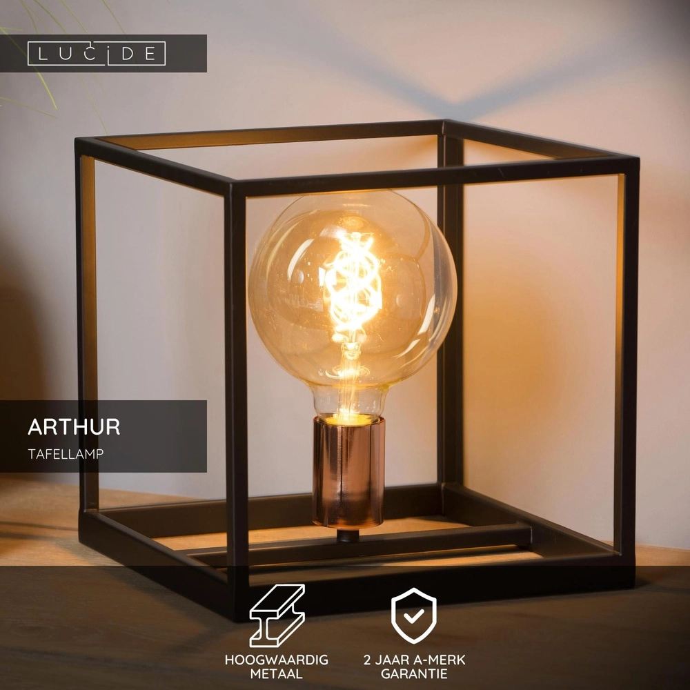 Tafellamp Arthur zwart Lucide 5411212082763