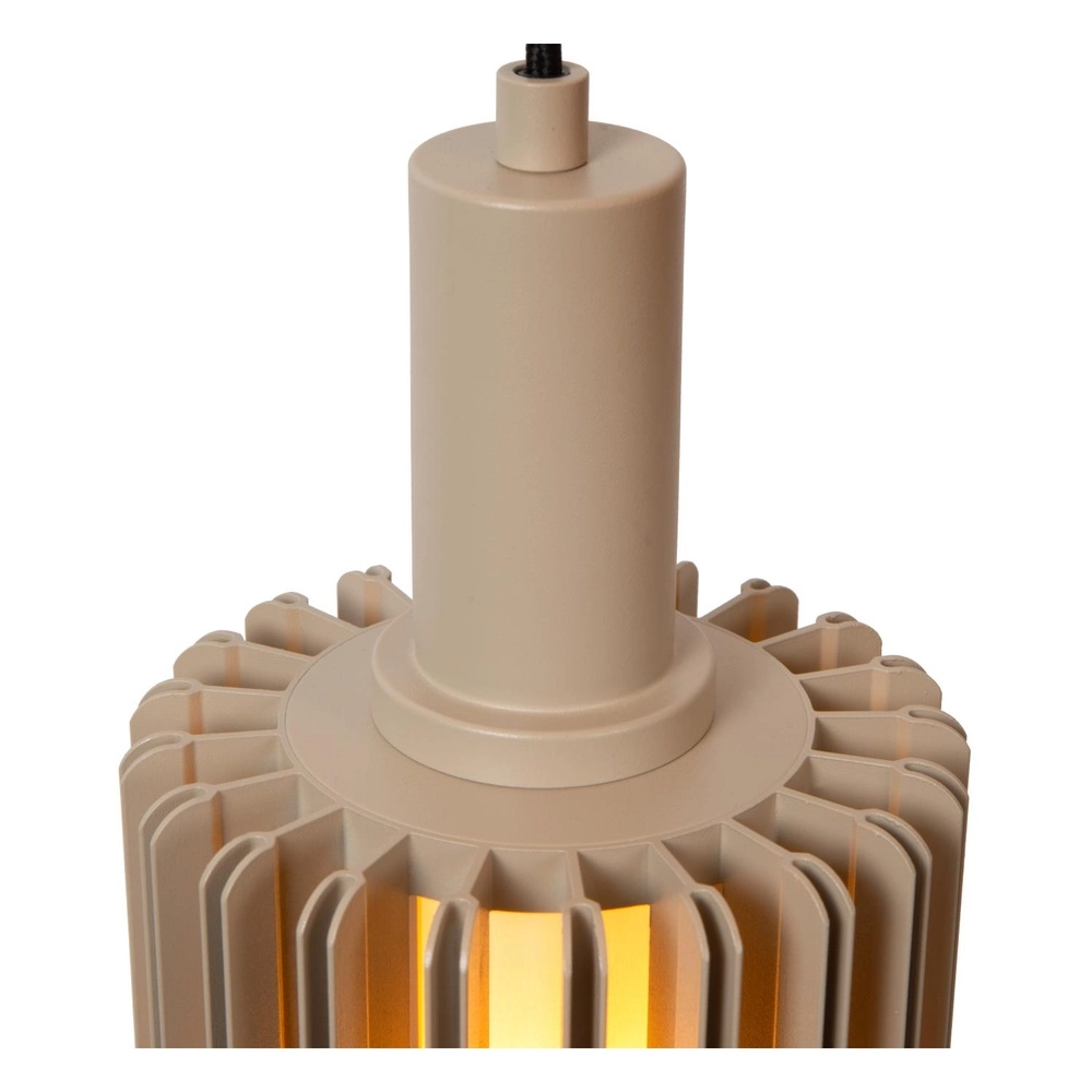 3-lichts hanglamp Lambres taupe Lucide 5411212452917