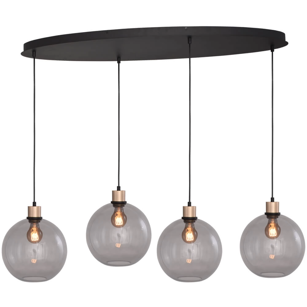 Hanglamp ovaal Lazise Oval 4x Ø 25cm goud