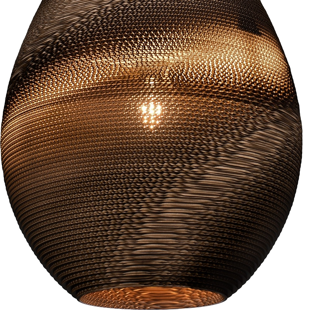 1-lichts hanglamp Carta Pineapple Think-paper cacao Ø 49cm Masterlight 8718121437576
