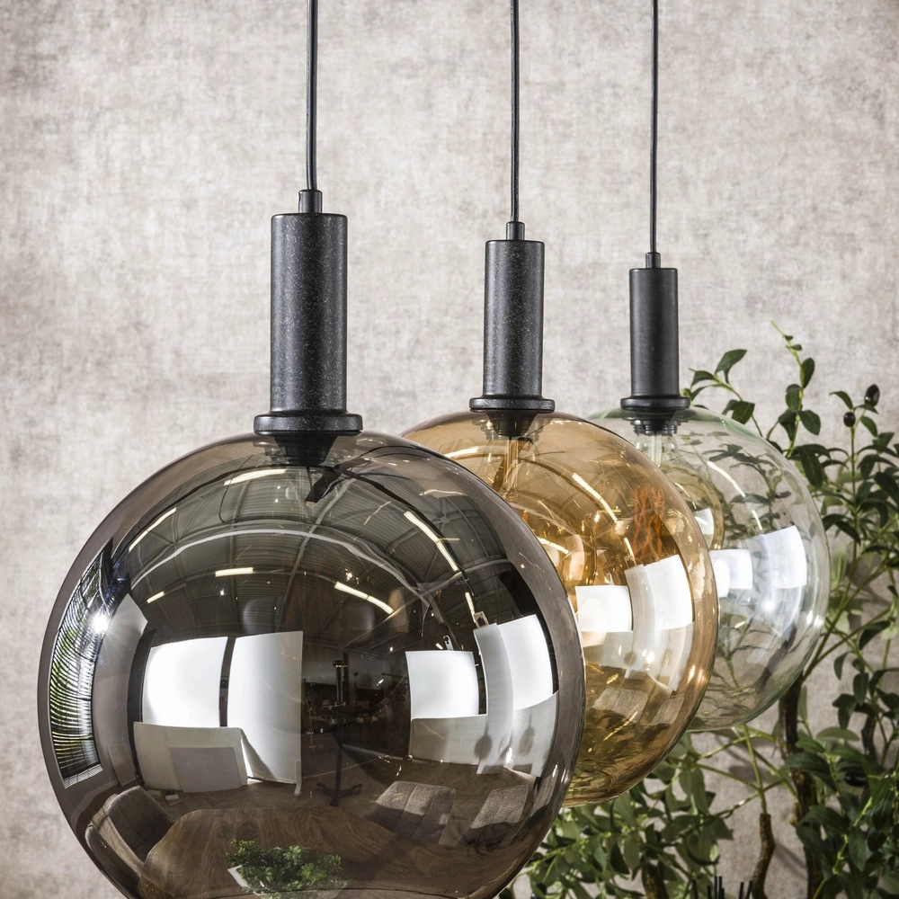 Glazen hanglamp Sfera 3x Ø 30cm - gekleurd glas Lyora 8716803512351
