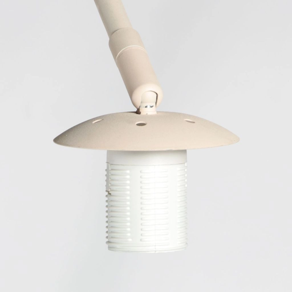 Booglamp zandbruin Silva Alba met witte kap Ø60cm Steinhauer 8712746185720