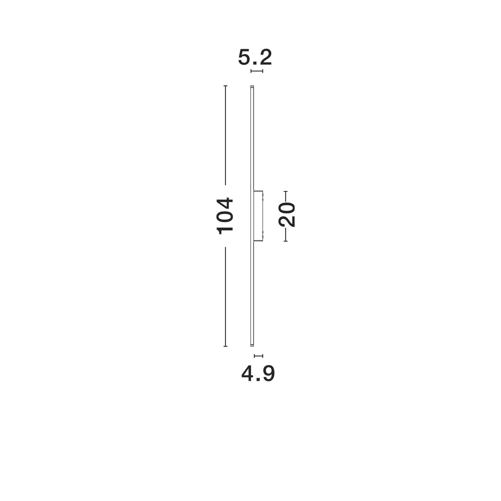 Strakke wandlamp Aneth zwart 104cm Lyora 5212017447302