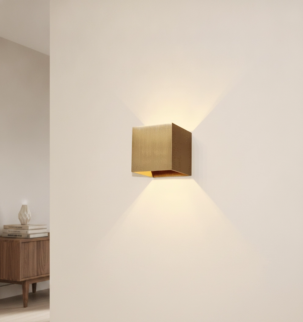 Bronzen wandspot Gymm