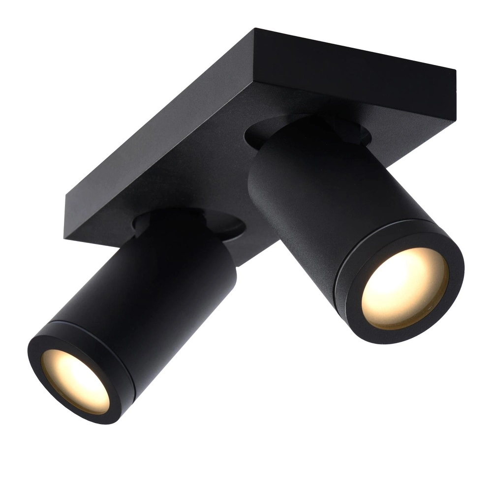Plafondspot Taylor IP44 2-lichts zwart Lucide 5411212092632