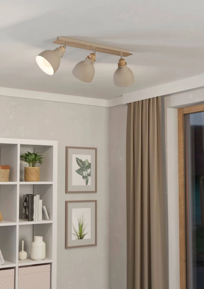 Japandi plafondlamp Arrecife 3-lichts Eglo 9008606262045
