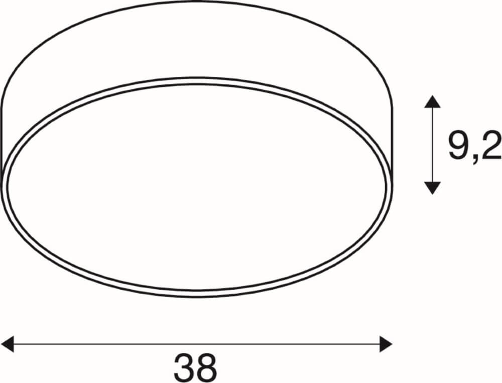 Plafondlamp / Hanglamp Medo 40 grijs - CCT - Ø 38cm SLV 4024163276689